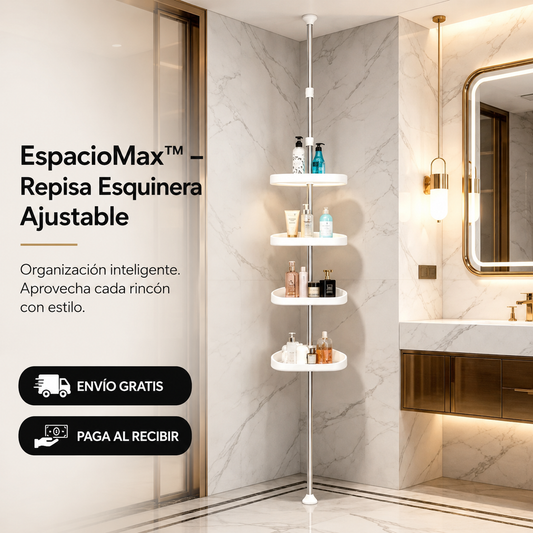 EspacioMax™ – Repisa Esquinera Ajustable