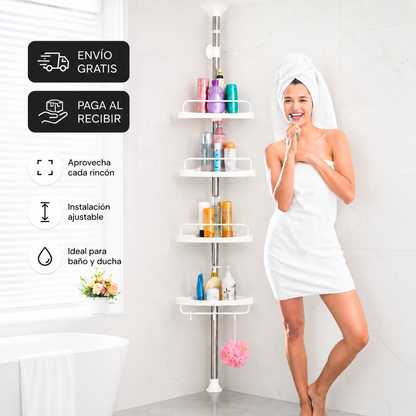 EspacioMax™ – Repisa Esquinera Ajustable