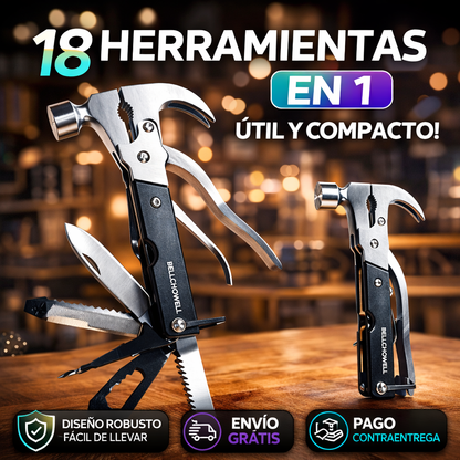 TacTool Pro® 18 en 1 — Multiherramienta de Acero