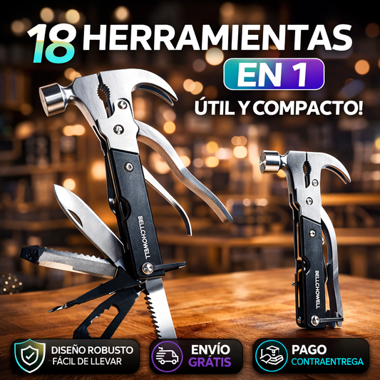 TacTool Pro® 18 en 1 — Multiherramienta de Acero