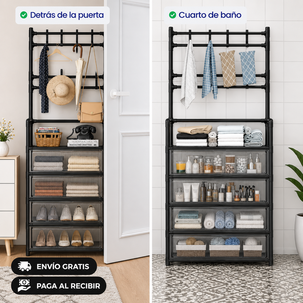 OrdenTotal Pro® - Organizador 5 Niveles Zapatos y Ropa