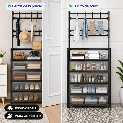 OrdenTotal Pro® - Organizador 5 Niveles Zapatos y Ropa