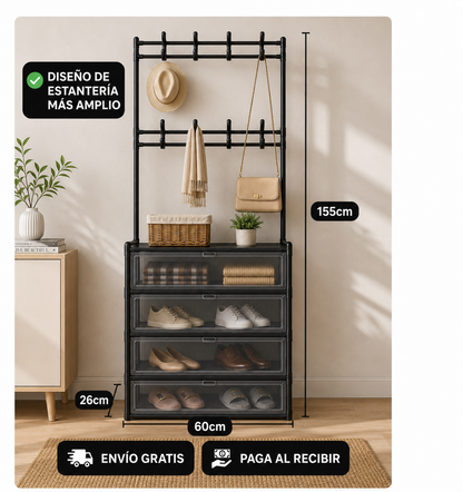 OrdenTotal Pro® - Organizador 5 Niveles Zapatos y Ropa