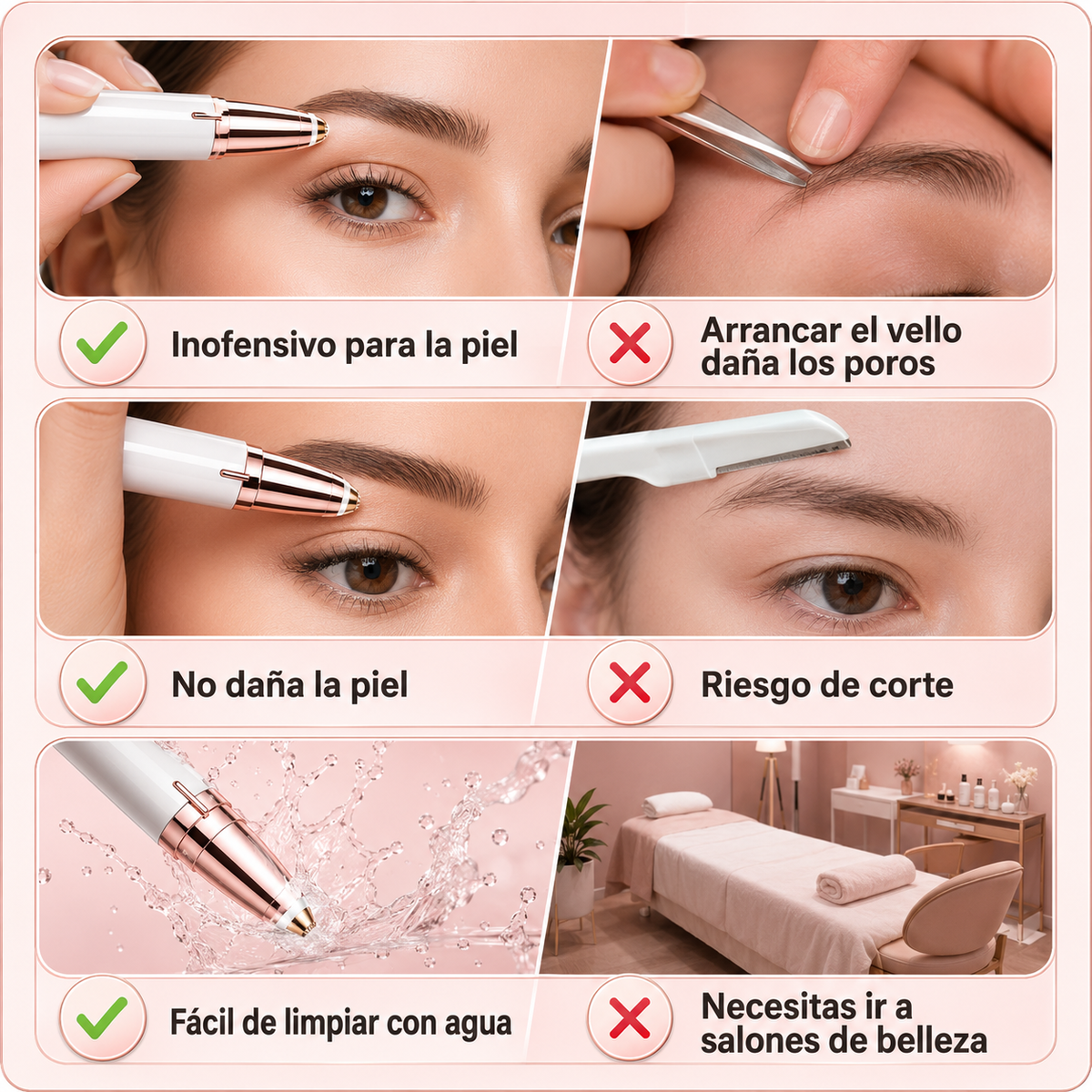 Depilador de Cejas Eléctrico Portátil 2x1