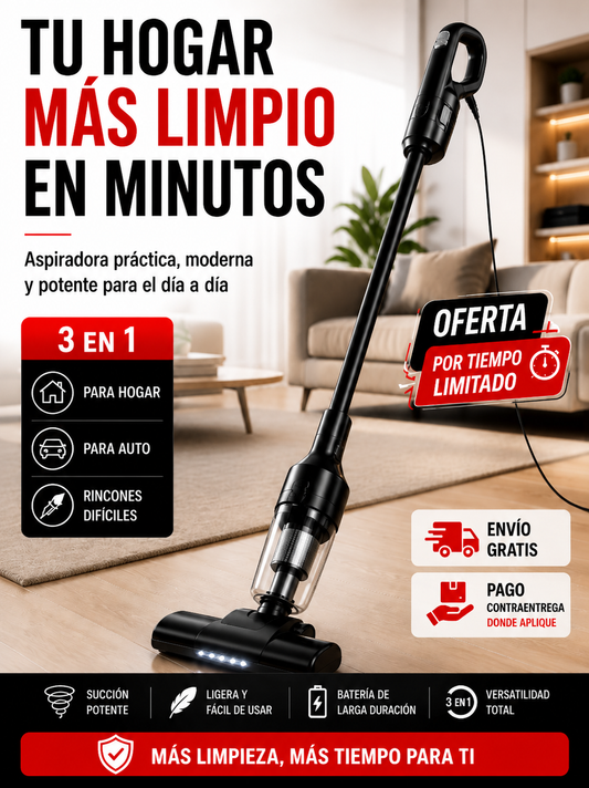 TurboClean™ Aspiradora Turbo 3 en 1