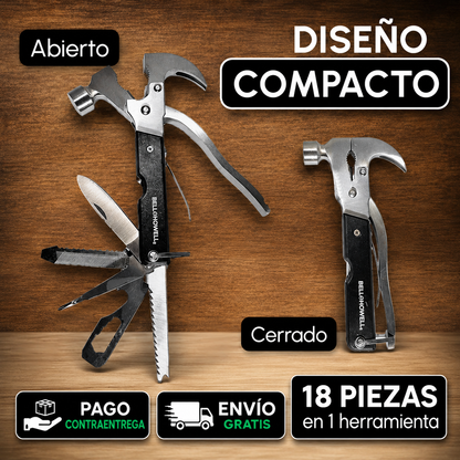 TacTool Pro® 18 en 1 — Multiherramienta de Acero