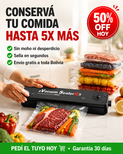 Selladora al Vacío de Alimentos