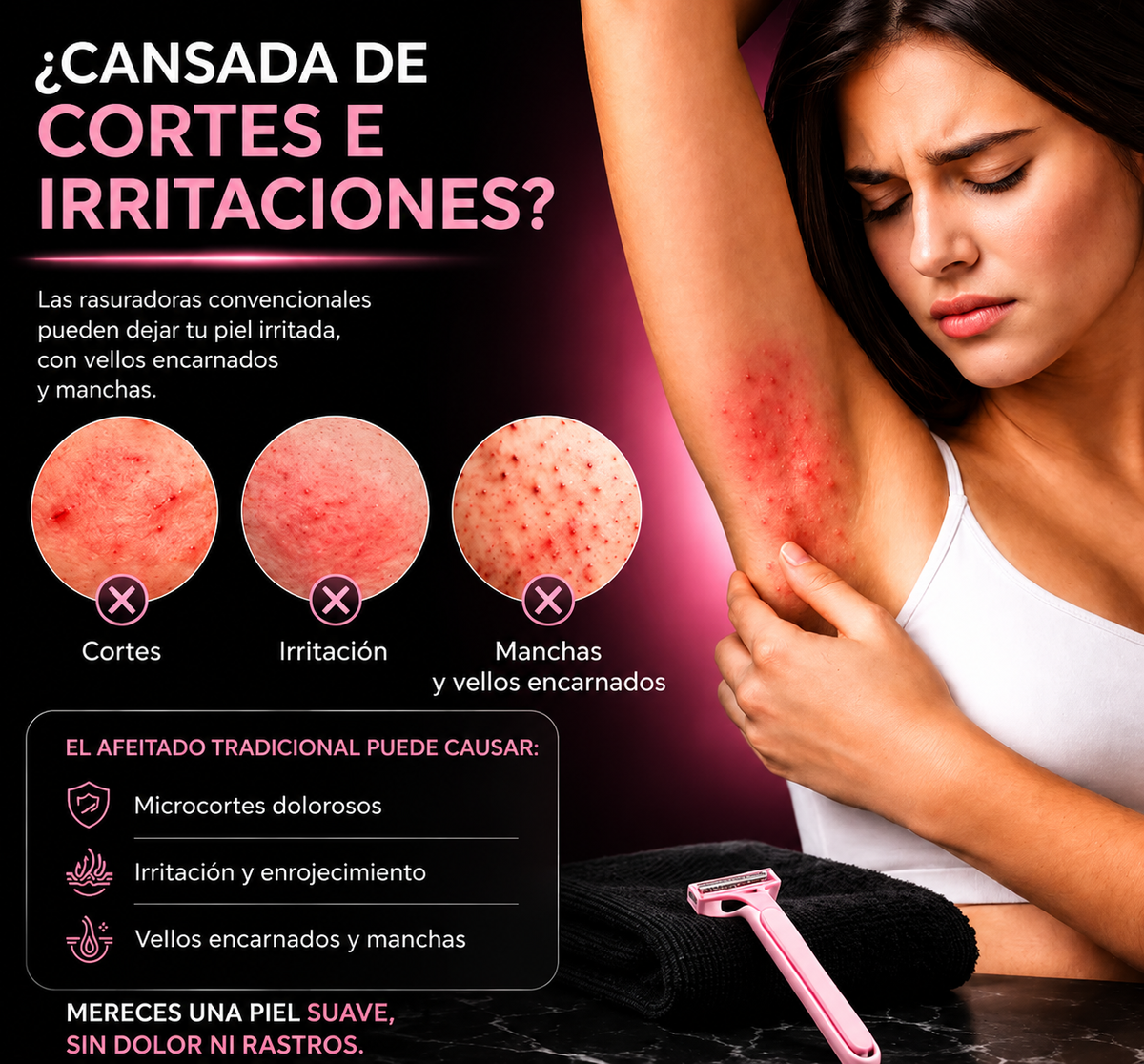 Depiladora 4 en 1 Recargable - Piel Suave Sin Irritación