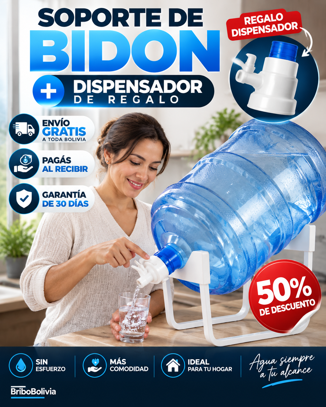 Soporte para Bidón con dispensador