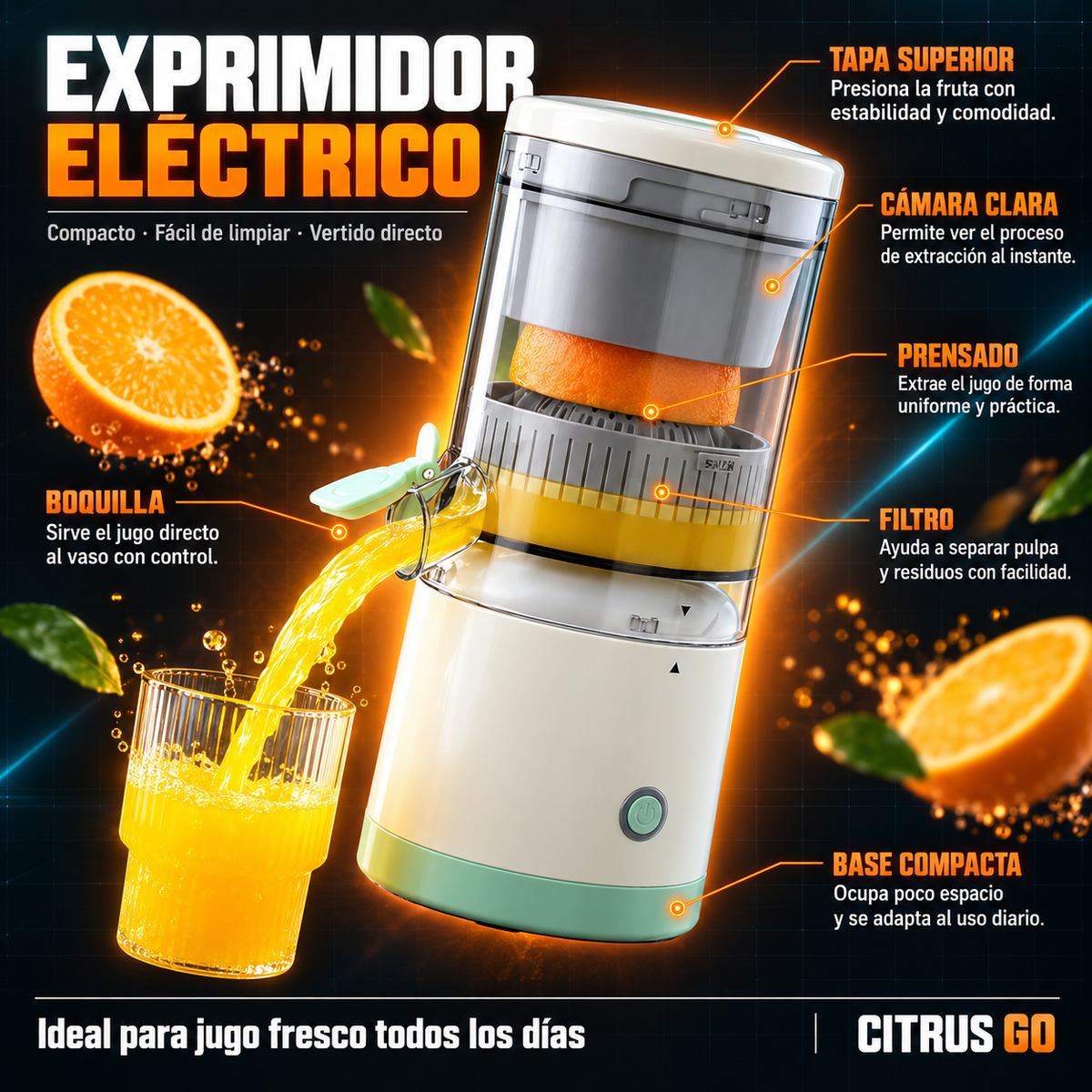 Exprimidora Portátil Recargable